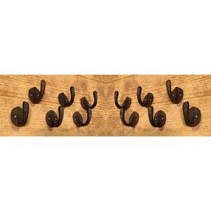 Dozen Cast Iron 1 1/2" tall Robe Hooks 01203